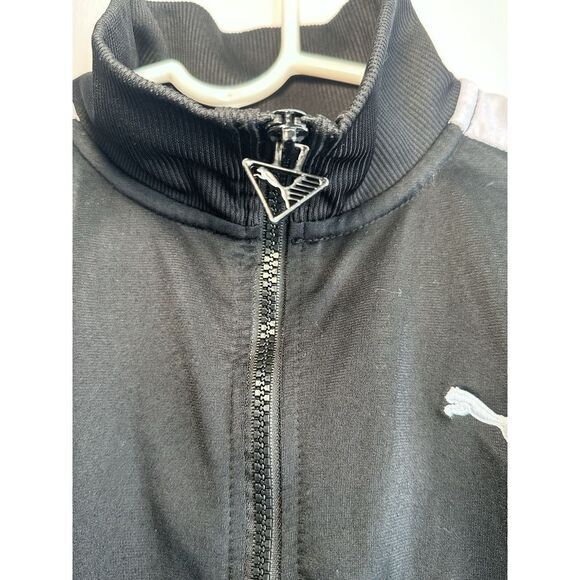 Puma Jacket Sweatshirt sport lifestyle‎ Boys Youth Medium black/white full zip - Picture 3 of 8